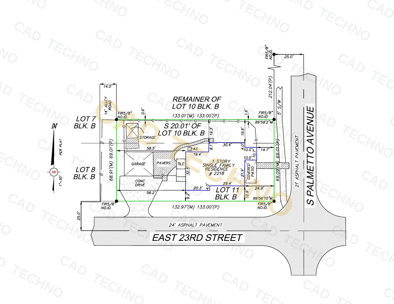 Residential Lot Survey & Plot Plan